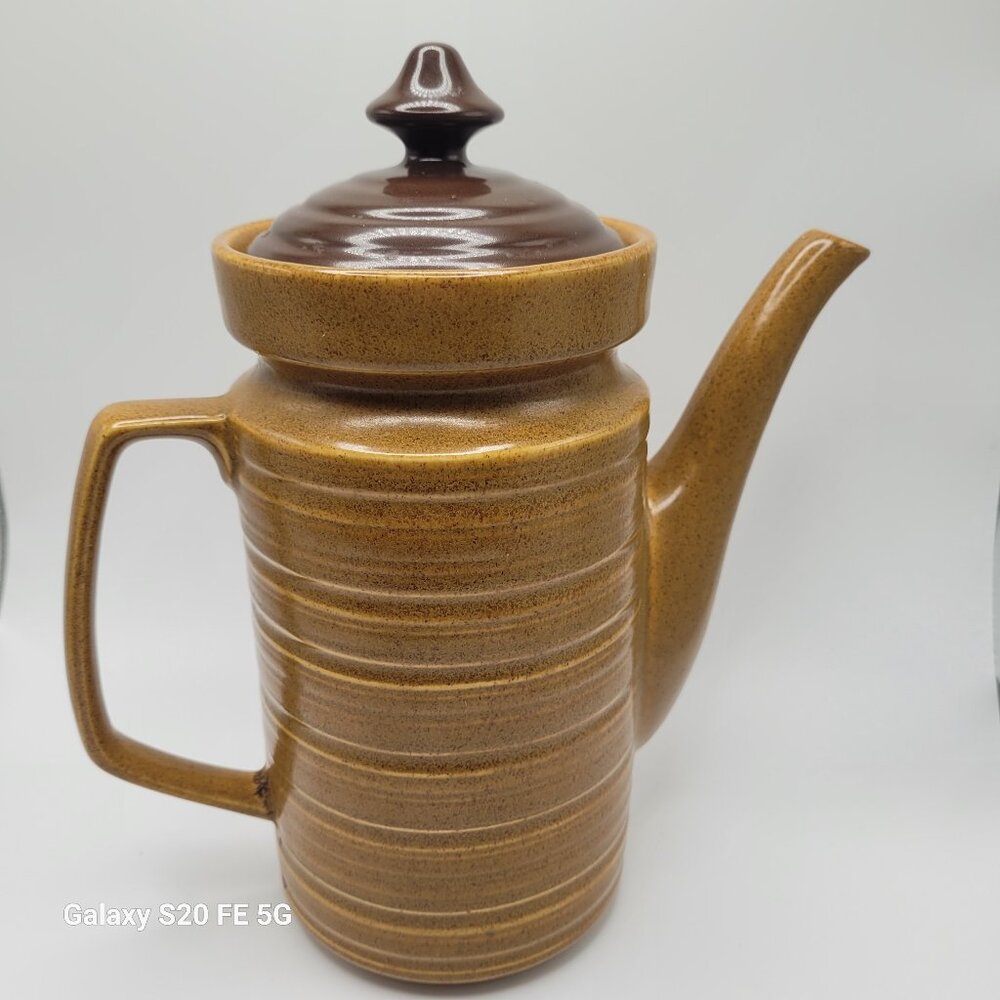 Vintage Asake Japan Stoneware Tea Pot with Lid or Coffee Chocolate Pot